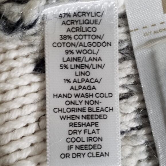 Lou & Grey Womens Size Small Fringe Out Long Sleeve Mock Neck Pullover Sweater - Picture 5 of 6